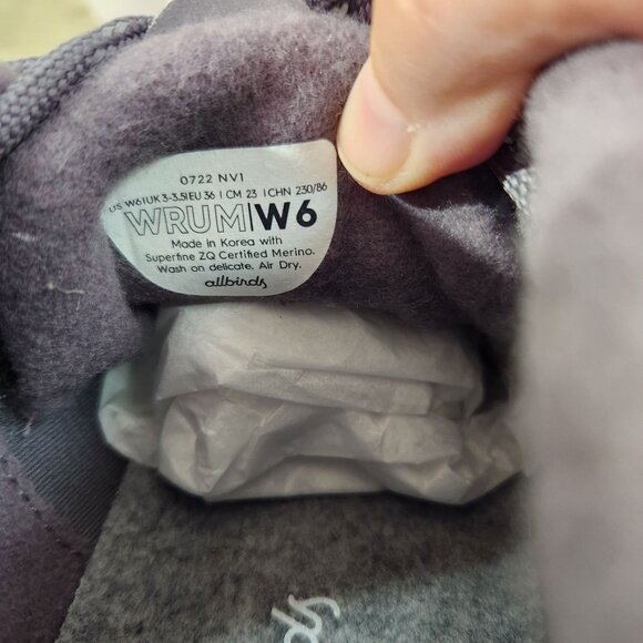 Allbirds Wool Runner-up Mizzle Medium Grey Light Grey New In Box Women's Size 6 - Picture 9 of 15